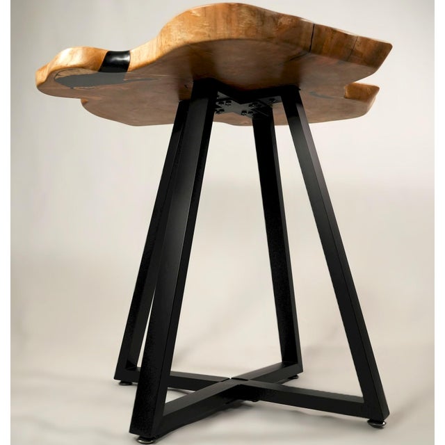 Slanted Table No. 1 – Sculptural Spalted Maple Coffee Table For Sale In Pittsburgh - Image 6 of 9