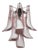 Vintage Italian Murano Wall Lights with Pink Lattimo Glass Petals in the manner of Mazzega, 1990, Set of 2 For Sale