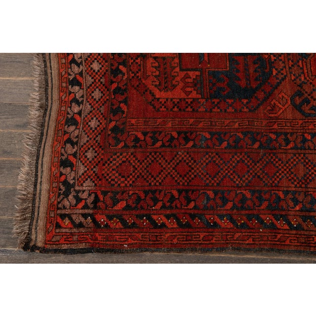 Mid-20th Century Vintage Turkmen Wool Rug 6'6" X 8'6". For Sale - Image 11 of 13