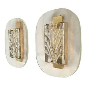 Mid-Century Modern Murano Glass Sconces 70s - A Pair