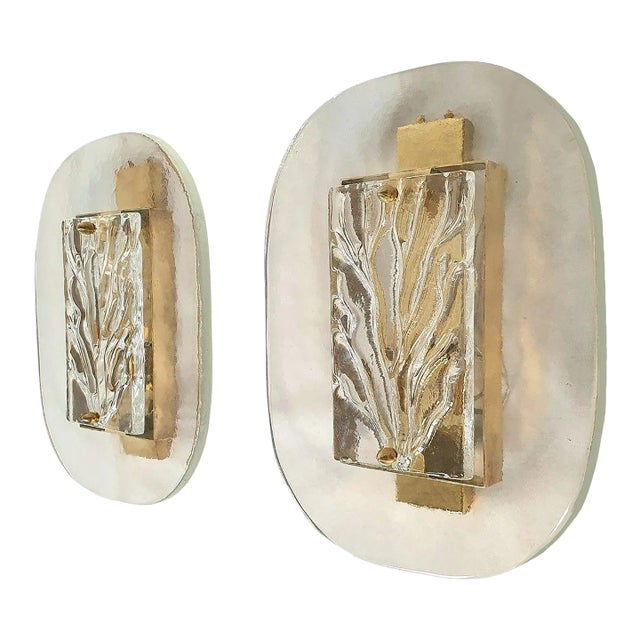 Mid-Century Modern Murano Glass Sconces - A Pair For Sale