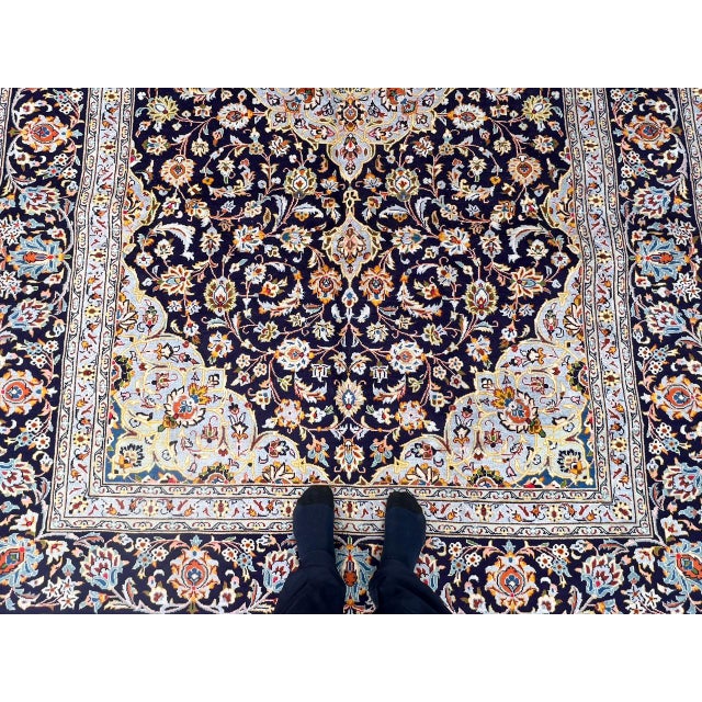 Persian Kashan Area Rug 7'0 X 10'8 For Sale - Image 12 of 12