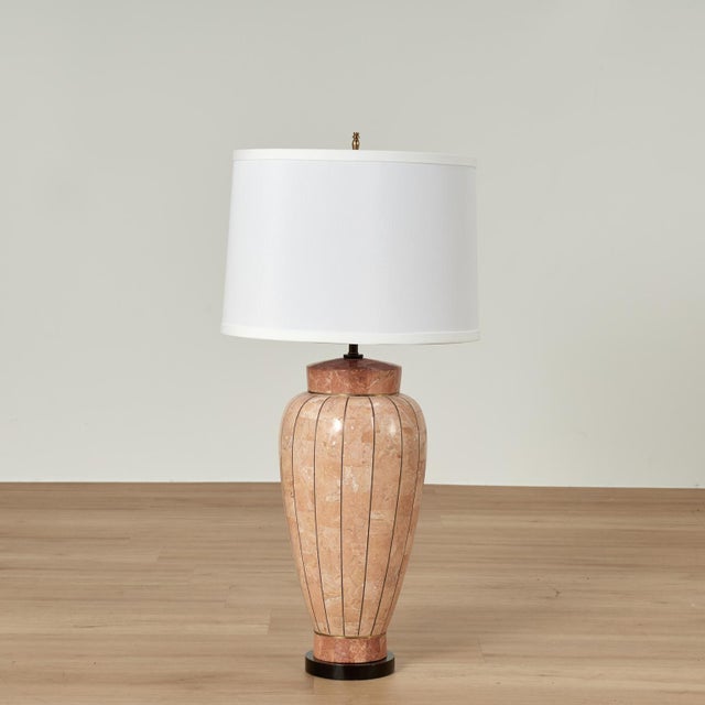 Mid-Century Modern Mid Century Tessellated Marble Table Lamps For Sale - Image 3 of 8