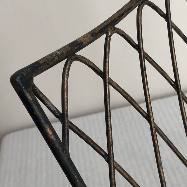 MidCentury Modern Wrought Iron Magazine Rack Chairish
