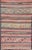 Mid 20th Century Vintage Turkish Kilim With Horizontal Stripes and Tribal Motifs in Bright Tones For Sale - Image 9 of 12