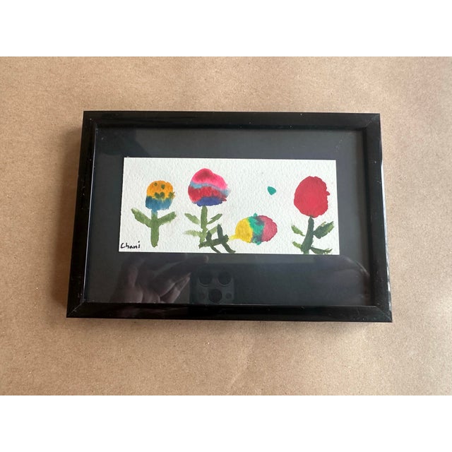 Contemporary “Playful Blooms” Minimalist Botanical & Abstract Watercolor Pair by Chani MacKay For Sale - Image 3 of 6