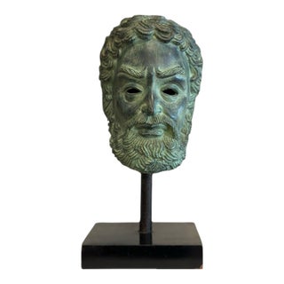 19th Century Iron Grand Tour Bust on Stand For Sale