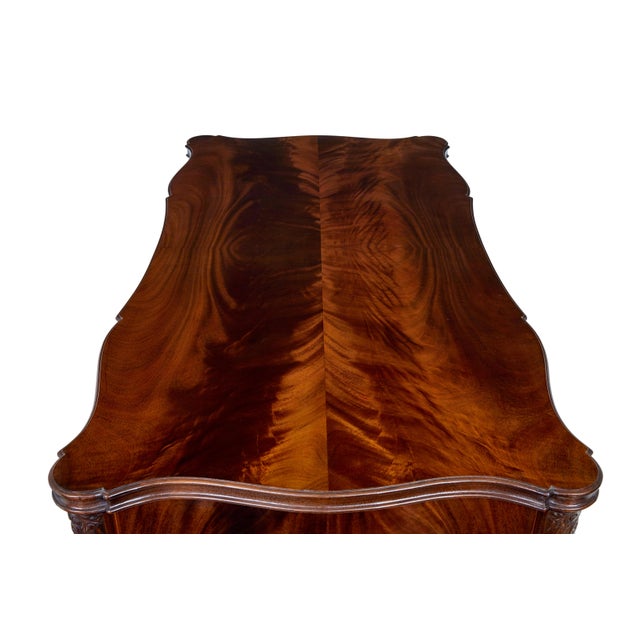 Mid 20th Century Carved Mahogany Swedish Desk, 1947 For Sale - Image 4 of 11