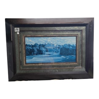 Tony Harris “Heading Home” Large Framed Golf Print | Dramatic Blue-Toned Version in Ornate Frame For Sale