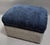 20th Century French "Ottoman". Recently reupholstered with "Cripton" Blue fabrics. Unusual shape and is extremely...
