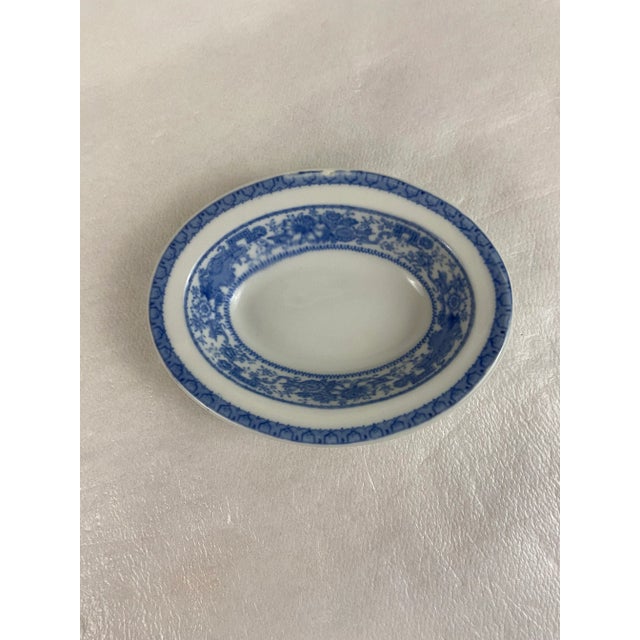 Chinoiserie Oval Blue and White Porcelain Dish For Sale - Image 3 of 7