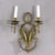 French Pair of French Louis XV Laurel Wreath Bronze Double Candle Electric Wall Sconces C1900 For Sale - Image 3 of 12