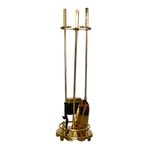 1960’s Solid Brass Chimney Fireplace Tools