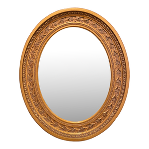1970s Gilt Regency Style Oval Mirror