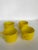 Ceramic Vintage Fitz and Floyd, Inc. "Total Color" Yellow Coffee Cups - Set of 4 For Sale - Image 7 of 13