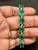 Gemstone 30 Carat Natural Zambian Emerald & Diamond Tennis Bracelet 14 Karat Gold For Sale - Image 7 of 18