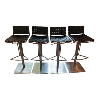 Safavieh Mitchell Gas Lift Swivel Bar Stools (Set of 4) For Sale