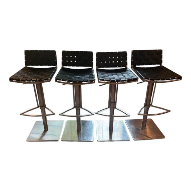 Safavieh Mitchell Gas Lift Swivel Bar Stools (Set of 4) For Sale