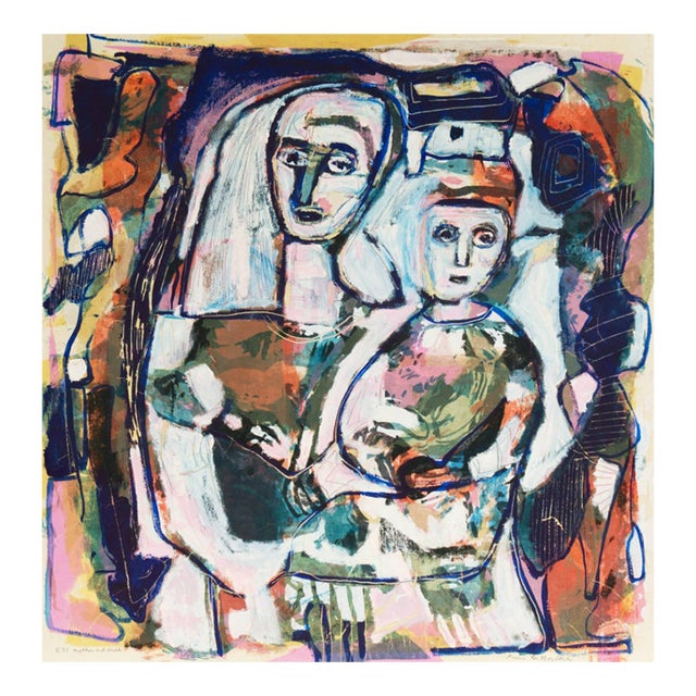 'Mother and Child' by Louis La Barbera, Los Angeles, University of Southern California, San Jose, Modernist Figural For Sale