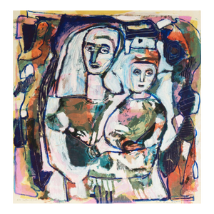 'Mother and Child' by Louis La Barbera, Los Angeles, University of Southern California, San Jose, Modernist Figural