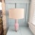 Mid 20th Century Pink Murano Attributed Glass Lamp With Lucite Base For Sale - Image 10 of 10