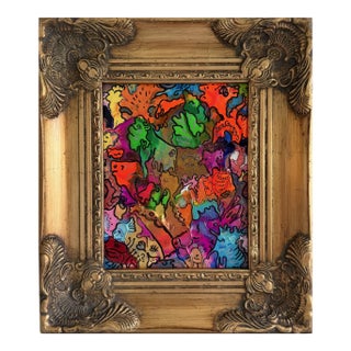 Original Abstract Painting Serg Graff "Beautiful Chaos" Surreal Fantasy, Coa For Sale