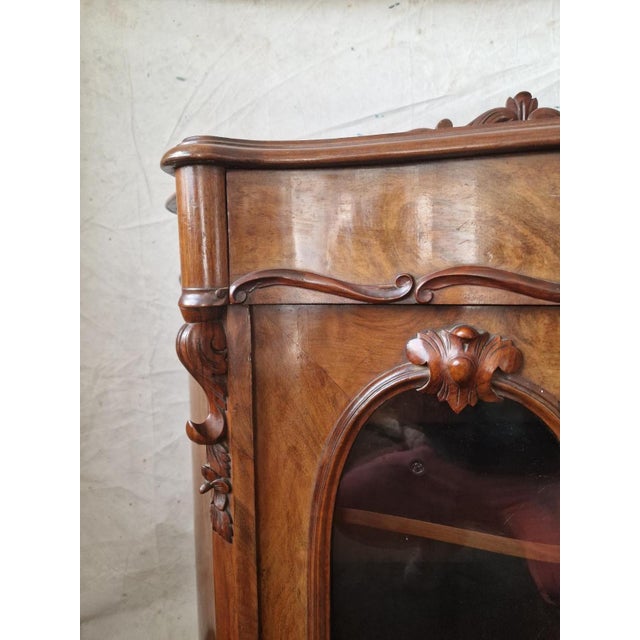 Wood Napoleon III Display Case in Mahogany For Sale - Image 7 of 12