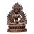 Late 19th Century Bronze Vajrasattva Buddha Statue With Flame Aureole, 1510g For Sale