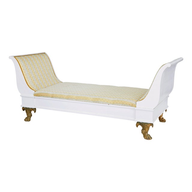 Early 20th Century Empire Revival Scandinavian Painted Daybed, 1900s For Sale