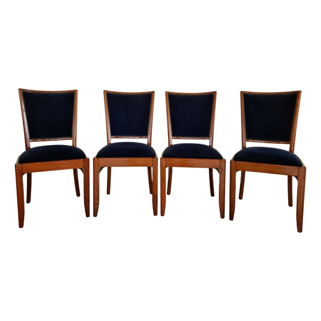 Art Deco Dining Chairs, Set of 4 For Sale