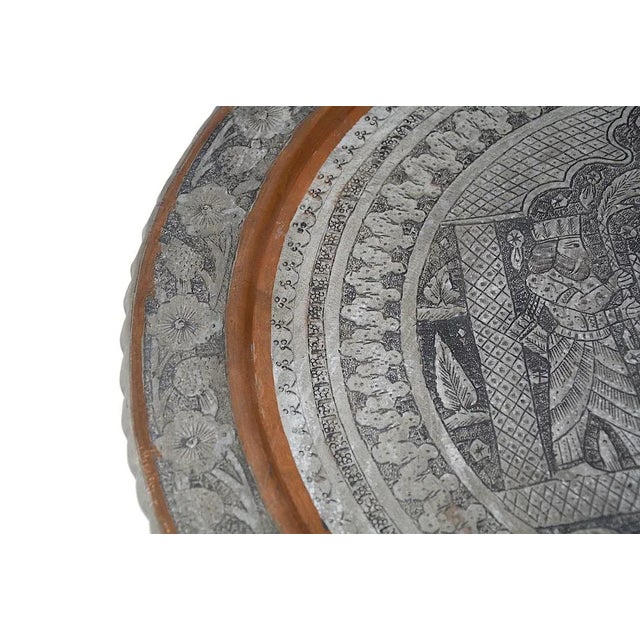 Silver Large Copper Plate with Engraving, 1940s For Sale - Image 8 of 9