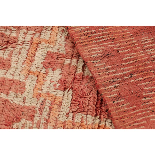 Pink Vintage Moroccan Rug in Pink and Rust With Geometric Medallion - Rug & Kilim For Sale - Image 8 of 8