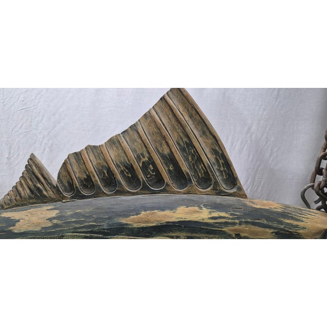 Six Foot Carved Fish Trade Sign For Sale - Image 12 of 12