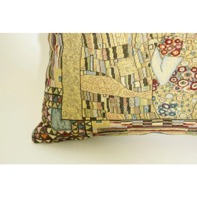 Textile Gustav Klimt the Kiss Throw Pillow Cushion Decor For Sale - Image 7 of 8