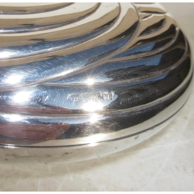 Mid 20th Century Italian Silver Mid-Century Modern Bun Box For Sale - Image 5 of 6