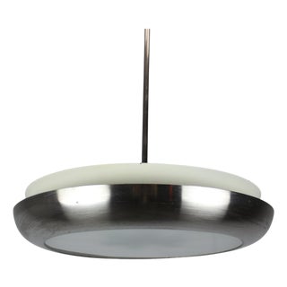 Art Deco UFO Pendant Light by Josef Hůrka for Napako, 1930s For Sale