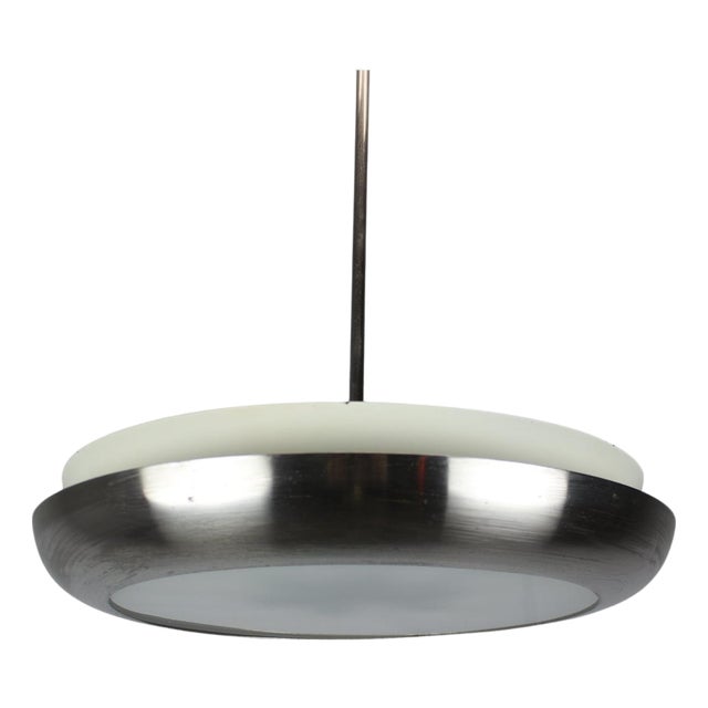 Art Deco UFO Pendant Light by Josef Hůrka for Napako, 1930s For Sale