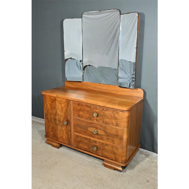 Art Deco Burl Walnut Dressing Table, 1930s For Sale - Image 3 of 18