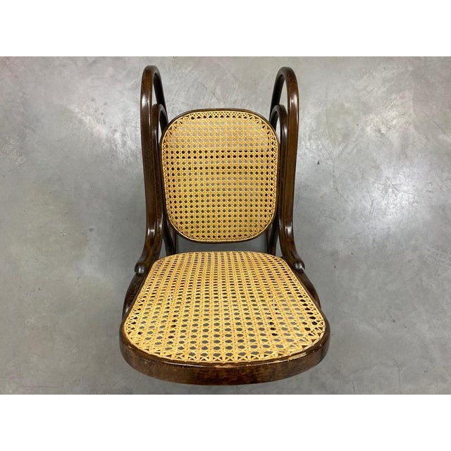 Small No. 10 Children's Rocking Chair attributed to Thonet, 1930s For Sale - Image 6 of 14