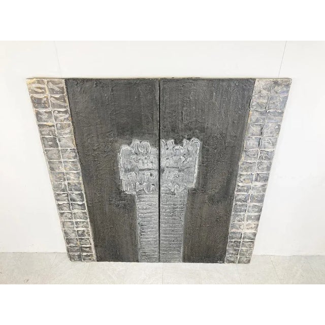 Large Brutalist Wall Sculpture, 2000s For Sale - Image 6 of 10
