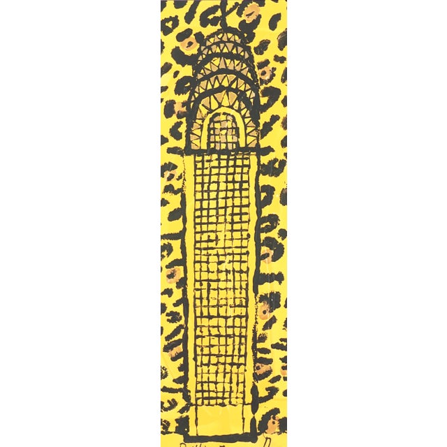 Contemporary Vintage Pop Art Style Chrysler Building and Leopard by Marc Foster Grant For Sale - Image 3 of 8