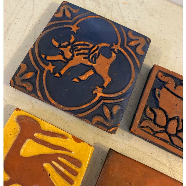 Four Vintage Bucks County Tiles For Sale - Image 4 of 8