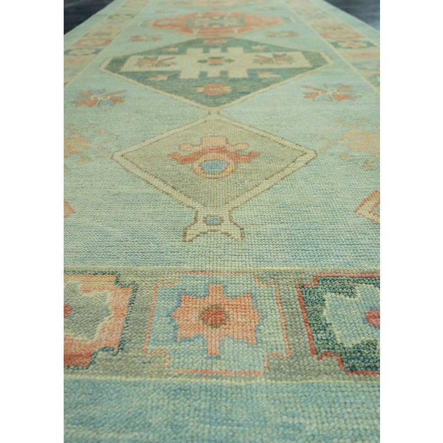 Early 21st Century Turkish Oushak Rug 4'11" x 17'3" #20007 For Sale - Image 5 of 8