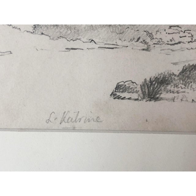 19th Century Antique English Graphite Landscape Drawing For Sale In New York - Image 6 of 8