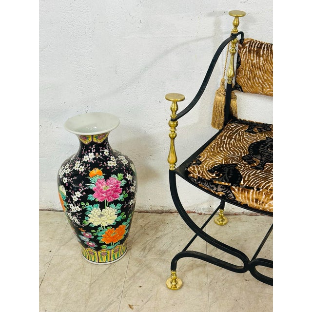 Chinoiserie Large Chinoiserie Floor Vase For Sale - Image 3 of 7