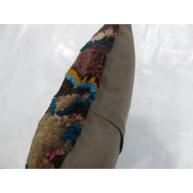 One of a kind Pillow made from a vintage turkish rug with cotton back. Zipper closure and foam insert provided. 15'' x 15''