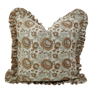 Fabdivine Sun Flower Ruffle Throw Pillow Decorative Accent Cushion for Sofa, Bed & Chair 16x16 Inch -Sun Flower For Sale