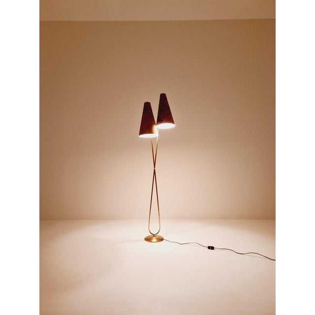 Vintage Brass Floor Lamp from MCM, 1950s For Sale - Image 10 of 11