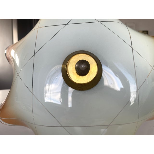 Vintage Space Age Amber Glass Table Lamp from Ikea, 1960s For Sale - Image 17 of 18