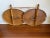 Metal Vintage Italian Hand Painted Tole Collapsible Double Tray Tea Cart Table For Sale - Image 7 of 9